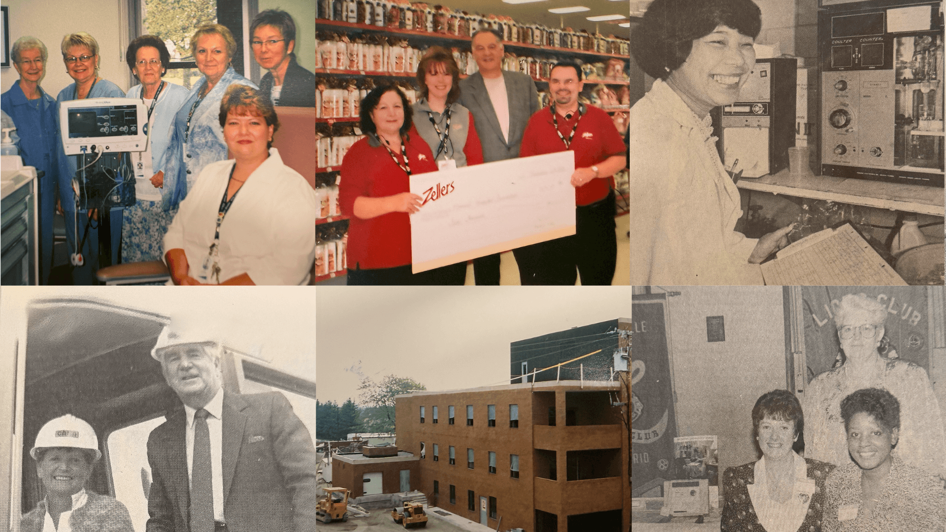 A collage of archival photos.